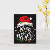 Merry And Bright Christmas Women Girls Cute Merry  Kaart (Gele Bloem)