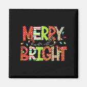 Merry And Bright Christmas Women Girls Kids Toddle Magneet (Voorkant)