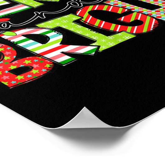 Merry And Bright Christmas Women Girls Kids Toddle Poster (Hoek)