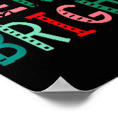 Merry And Bright Christmas Women Girls Kids Toddle Poster (Hoek)