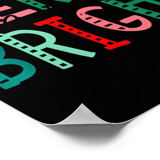 Merry And Bright Christmas Women Girls Kids Toddle Poster (Hoek)