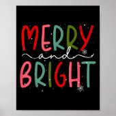 Merry And Bright Christmas Women Girls Kids Toddle Poster (Voorkant)