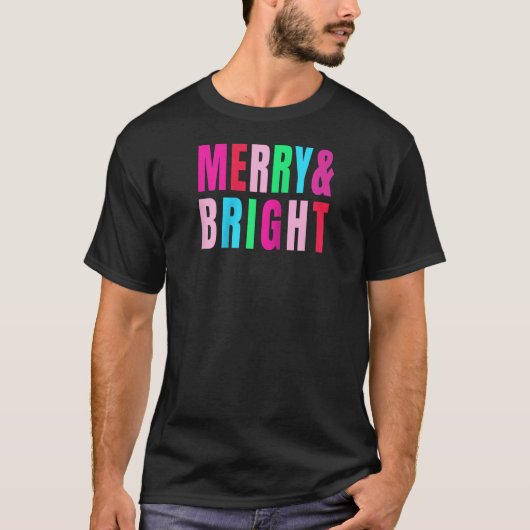 Merry and Bright Christmas Women Girls Kids Toddle T-shirt (Voorkant)
