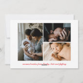 Merry and Bright Christmas Wreath 4 foto Collage Feestdagenkaart (Achterkant)