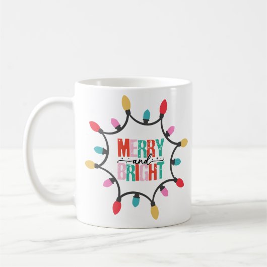 Merry and bright chritmas light mok (Links)