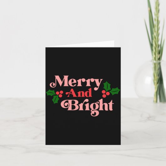 Merry And Bright Clic Holiday Tygraphy Toddler  Kaart (Voorkant)