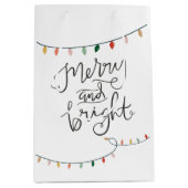 Merry and Bright Colorful String of Lights Medium Cadeauzakje (Voorkant)