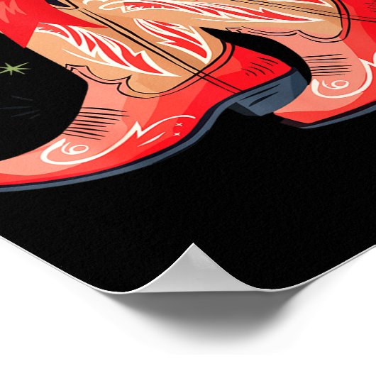 Merry And Bright Cowgirl Boot Christmas Western Co Poster (Hoek)