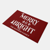 Merry and Bright Cute Christmas Family Deurmat (Schuin)