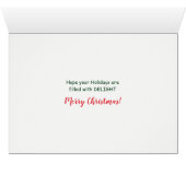 Merry and Bright Cute French Bulldog Kerstmis (Binenzijde Horizontaal (Onderkant))