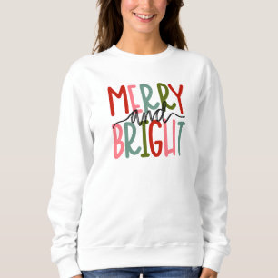 Merry and Bright Dames Witte Vakantie Sweatshirt