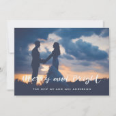 Merry and Bright Eenvoudige foto-overlay Feestdagenkaart (Voorkant)