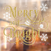 Merry and Bright, Elegant met Kerstmis kantoor deu Raamsticker (Vel 2)