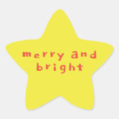 Merry and Bright envelope afdichting Ster Sticker (Voorkant)