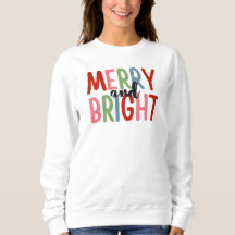 Merry and Bright Familie Kerstshirt Ontwerp