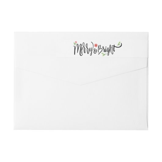 "Merry and Bright" Festive Hand Lettered Holiday (Achterkant)