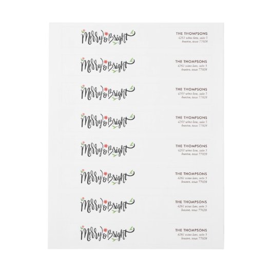 "Merry and Bright" Festive Hand Lettered Holiday (Vel)