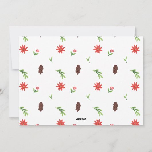 "Merry and Bright" Festive Hand Painted Wreater Feestdagenkaart (Achterkant)