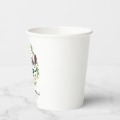 "Merry and Bright" Festive Hand Painted Wreater Papieren Bekers (Links)