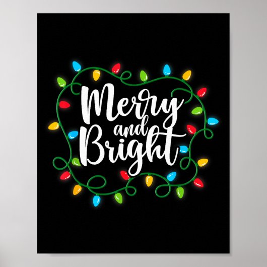 Merry And Bright Funny Family Matching Christmas O Poster (Voorkant)