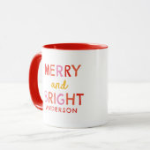 Merry and Bright Gepersonaliseerde Gingham Red & P Mok (Voorkant links)