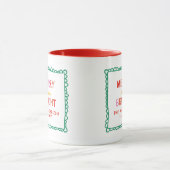 Merry and Bright Gepersonaliseerde Gingham Red & P Mok (Midden)