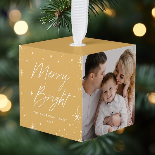 Merry and Bright Gold Photo Decoratie