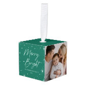 Merry and Bright Green Photo Decoratie (Voorkant hoekig)