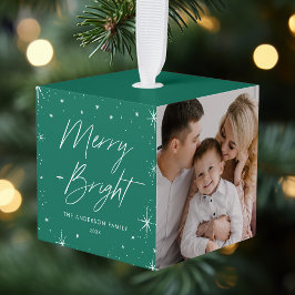 Merry and Bright Green Photo Decoratie