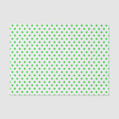 Merry and Bright Green Polka Dots on White Tissuepapier (Voorkant)