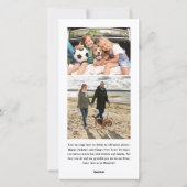 Merry and Bright Hand Lettering Tall Photo Feestdagenkaart (Achterkant)