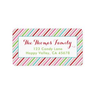 Merry and Bright Holiday Adresetiketten Etiket