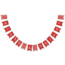 Merry and Bright Holiday Bunting Flags