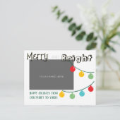 Merry and Bright Holiday Card Briefkaart (Staand voorkant)