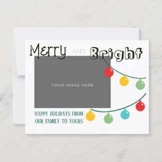 Merry and Bright Holiday Card Briefkaart