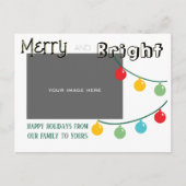 Merry and Bright Holiday Card Briefkaart (Voorkant)