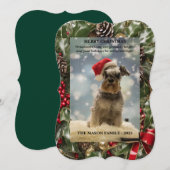 Merry and Bright Holiday Christmas Card Feestdagenkaart (Voorkant / Achterkant)