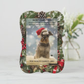 Merry and Bright Holiday Christmas Card Feestdagenkaart (Staand voorkant)