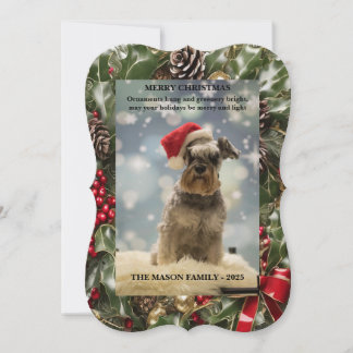 Merry and Bright Holiday Christmas Card Feestdagenkaart