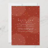 Merry and Bright Holiday Christmas Invite Kaart (Voorkant)
