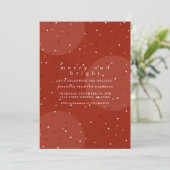 Merry and Bright Holiday Christmas Invite Kaart (Staand voorkant)