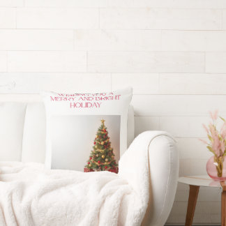 Merry and Bright Holiday Christmas Tree Throw Pill Kussen