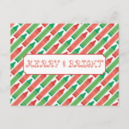 Merry and Bright Holiday Crayons Briefkaart