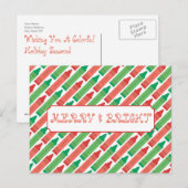Merry and Bright Holiday Crayons Briefkaart (Voorkant / Achterkant)