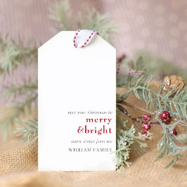 Merry and Bright Holiday Gift Label Cadeaulabel