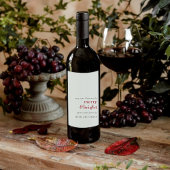 Merry and Bright Holiday Gift Label Wijn Etiket