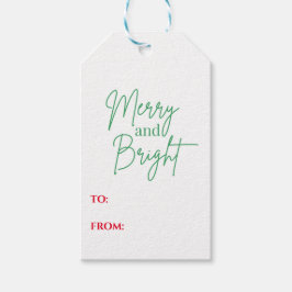 Merry and Bright Holiday Gift Labels Cadeaulabel