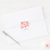 Merry and Bright Holiday Gift Square Stickers (Envelop)