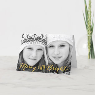 Merry and Bright Holiday Greeting Kaart