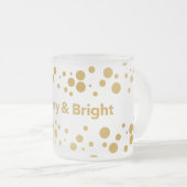 Merry and Bright Holiday Matglas Koffiemok (Voorkant rechts)